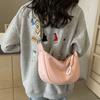 Wide Shoulder Strap Women Crossbody Bag Fashion Style Commuting Design Single Shoulder Bag All-match Simple Oxford Dumpling Bag