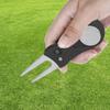 Portable Golf Green Divot Repair Tool Folding Ball Fork Lawn Repairing Golfer Practicing