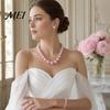 Faux Pearl Earrings Set 3Pcs/Set Imitation Pearls Jewelry Set, Adjustable Length Choker Necklace with Ear Studs And Bracelet, for Weddings Banquets