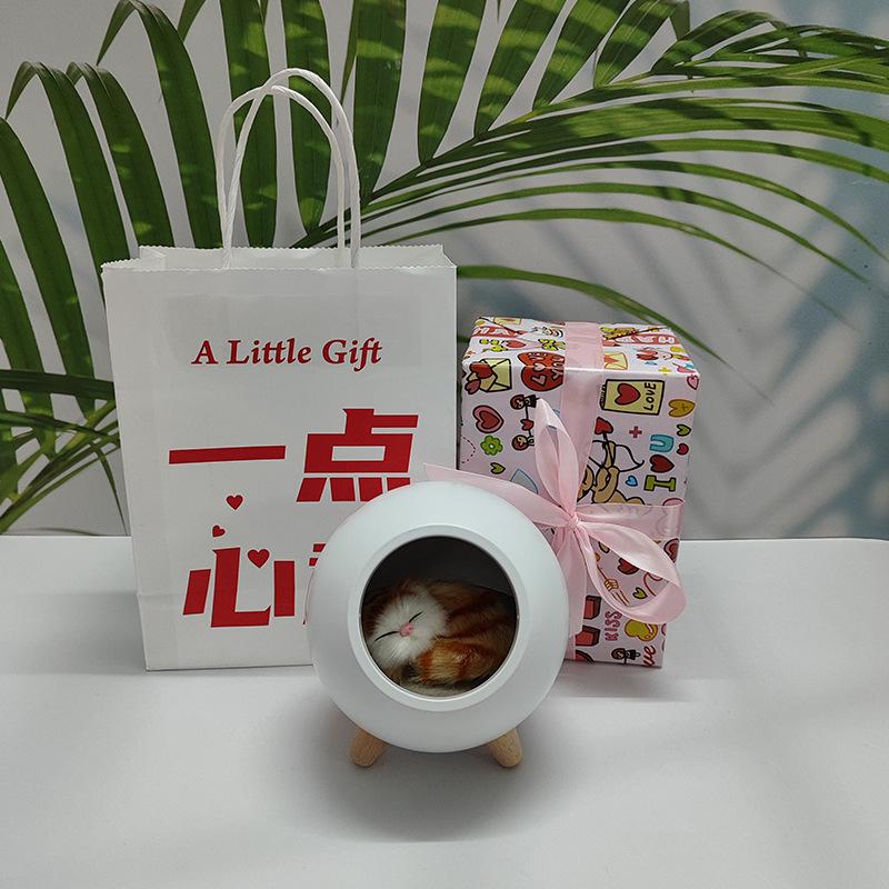 Kreatives Katze Atmosphäre Nachtlicht - USB Wiederaufladbar, Kinder Touch Nachttischlampe