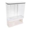 Grain Dispenser Transparent Large Capacity Airtight Cereal Container Dispenser for Beans Rice Dry Food
