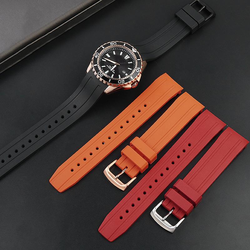 Cinturino in Gomma Curvo da 22mm per Orologio Citizen Light Kinetic Energy BN0190 BN0191-80LBN-17E Immersioni BN0193 Cinturino in Silicone da Uomo
