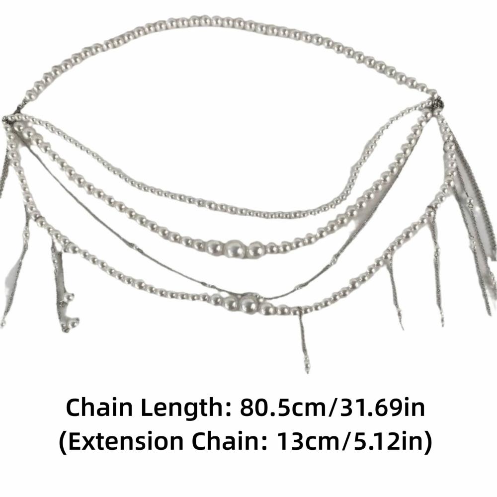 Clothing Accessories Pearl Pendant Belt Strap Multilayer Party Belt Casual Wear
