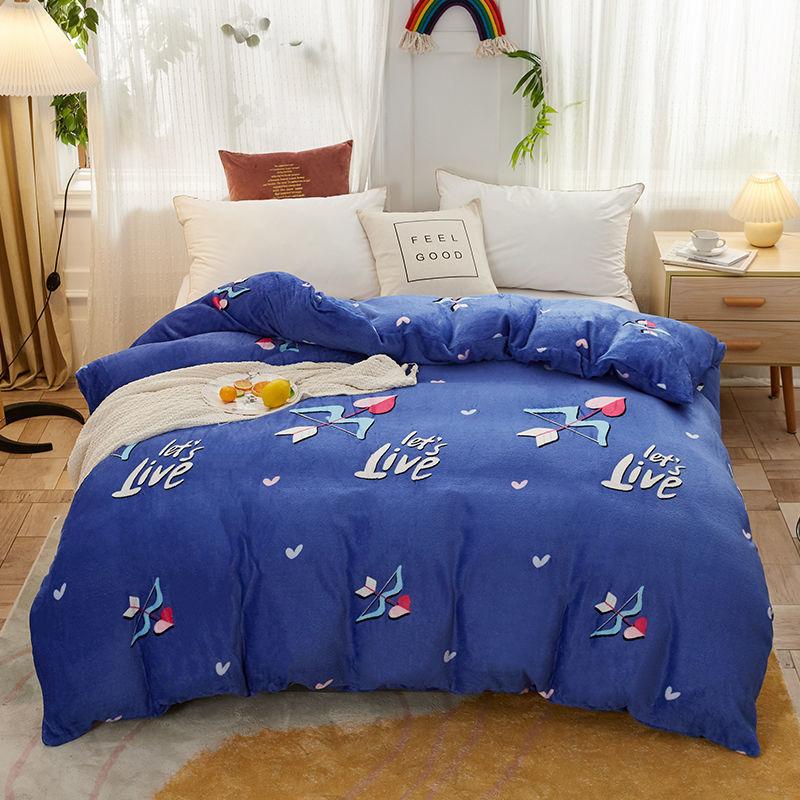 

1 шт. Зимний фланелевой пододеяльник, приятный для кожи и теплый, студенческое общежитие, одинарный, двойной, короткий флисовый, толстый пододеяльник, размер Twin Queen King Size 150*200cm