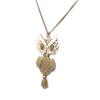 Les Trésors De Lily [N8182] - Golden 'Owls' Designer Necklace