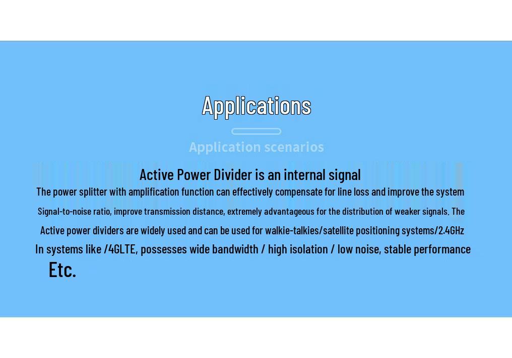 Two-Way Active Power Divider PD-0.4/3-2S Gain Signal Amplifier