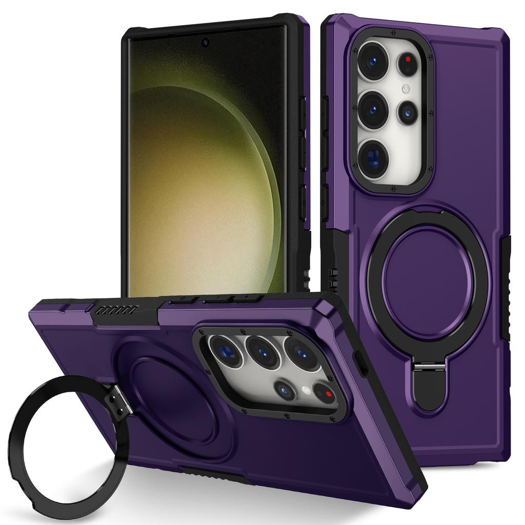 Luxury Armor Case for Samsung Galaxy S26 S25 S24 S23 S22 S21 S20 20 Ultra Plus FE F12 Ring Holder Slide Lens Stand Cover
