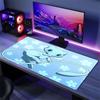 Mew Cartoon Mouse Pad, Large Gaming Desk Mat, Non-slip XXL Mousepad for Laptop & Tablet, Mini PC Playmat with Stitched Edges