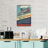 1 Pack Retro Style Tin Wall Sign with Aged Rusted Finish for Indoor Rooms or Outdoor Corners, Select 20x30cm or 30x40cm