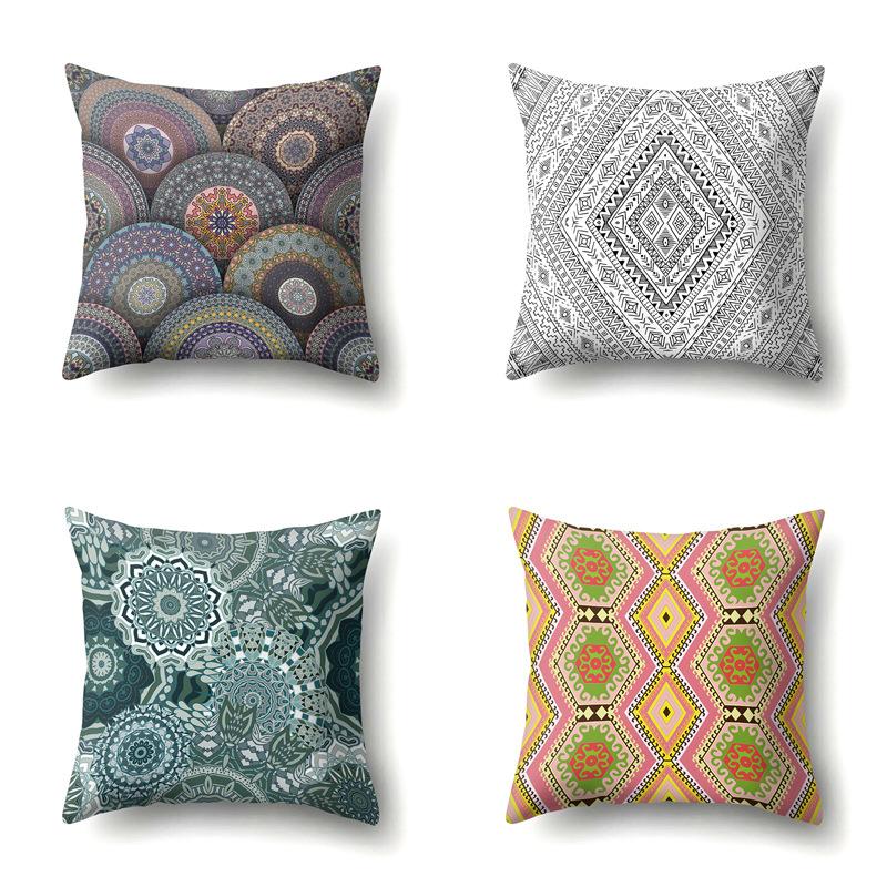 Retro Nostalgic Bohemian Ethnic Style Polyester Pillowcase Car Decoration Home Printed Pillowcase