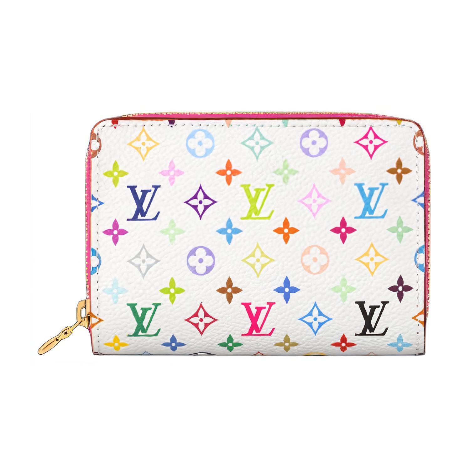 

Співпраця Louis Vuitton × Takashi Murakami Металева застібка Гаманець з канви Monogram Унісекс гаманець Білий M14093 Box(Basic Set+Box)