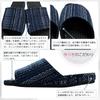 Edoten Room Made in Japan with Misugi Black Charcoal Tatami Open EVA Enshu Indigo Sashiko Sashiko Rain Kasuri Pattern Large Size LL Men's Slippers,