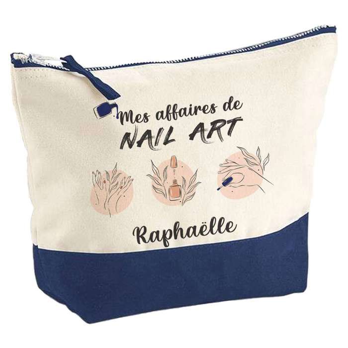 Trousse de maquillage - PLANETEE - Affaires de Nail Art Raphaëlle - Grand format - Coton - Personnalisée (Impression HD)