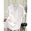 Large Version of Loose T-shirt for Women's Short-sleeved Pure Cotton Summer New Korean Version of Cute Girl Mid-length Top