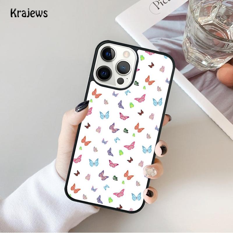 Butterfly Aesthetic Phone Case For iPhone 17 Air 16 15 14 Max Plus 11 12 13 Pro Max Phone Cover coque