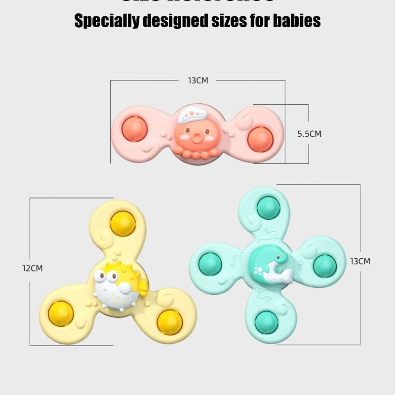 Baby Bathing Toys Children S Suction Cups Turn and The Rotating Insects Marine Animals Gyros Fun Bathing and Rotating
