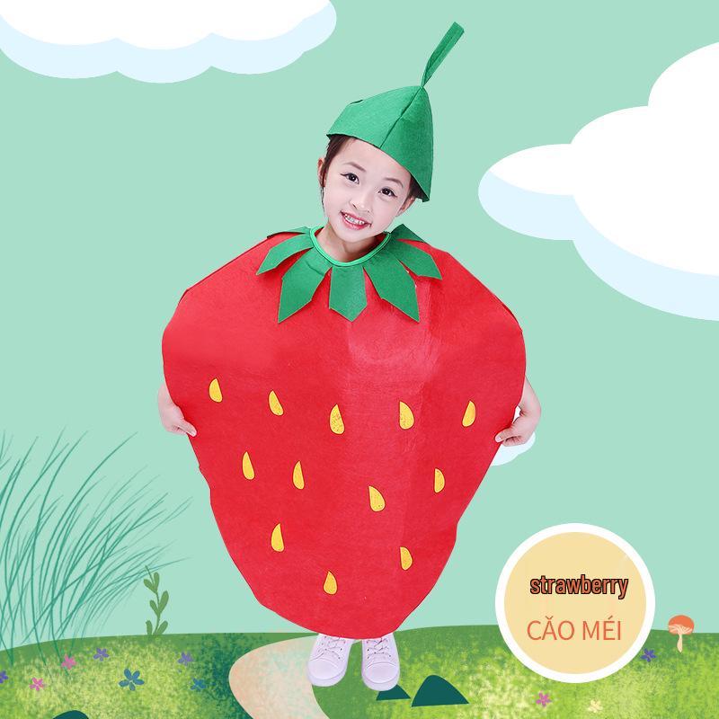 Costume de performance Fruit & Légume pour enfants: Pomme, Ananas, Fraise, Citrouille pour la Maternelle & Halloween