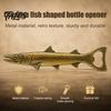 Unique Gifts for Men Rustic Fish Bottle Opener, Creative Cap Opener with Detailed Scale High End Wine Lover Design, Retro Metal Alloy Bar Tool
