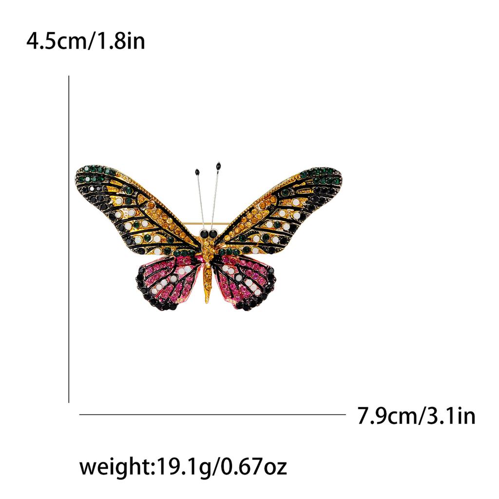 Creative And Simple Fashion Corsage, Alloy Rhinestone Butterfly Brooch, Clothing Accessories Pin Collar Pin