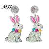 Acrylic Earrings with Glitter Finish Easter Bunny for Women Glittery and Colorful Rabbit Dangle Festive Holiday Jewelry Celebrations Gifts Lightweight