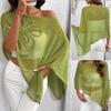 Off Shoulder Poncho Tops Sheer Design Crochet Poncho Stylish Sheer Top  Beach Wear