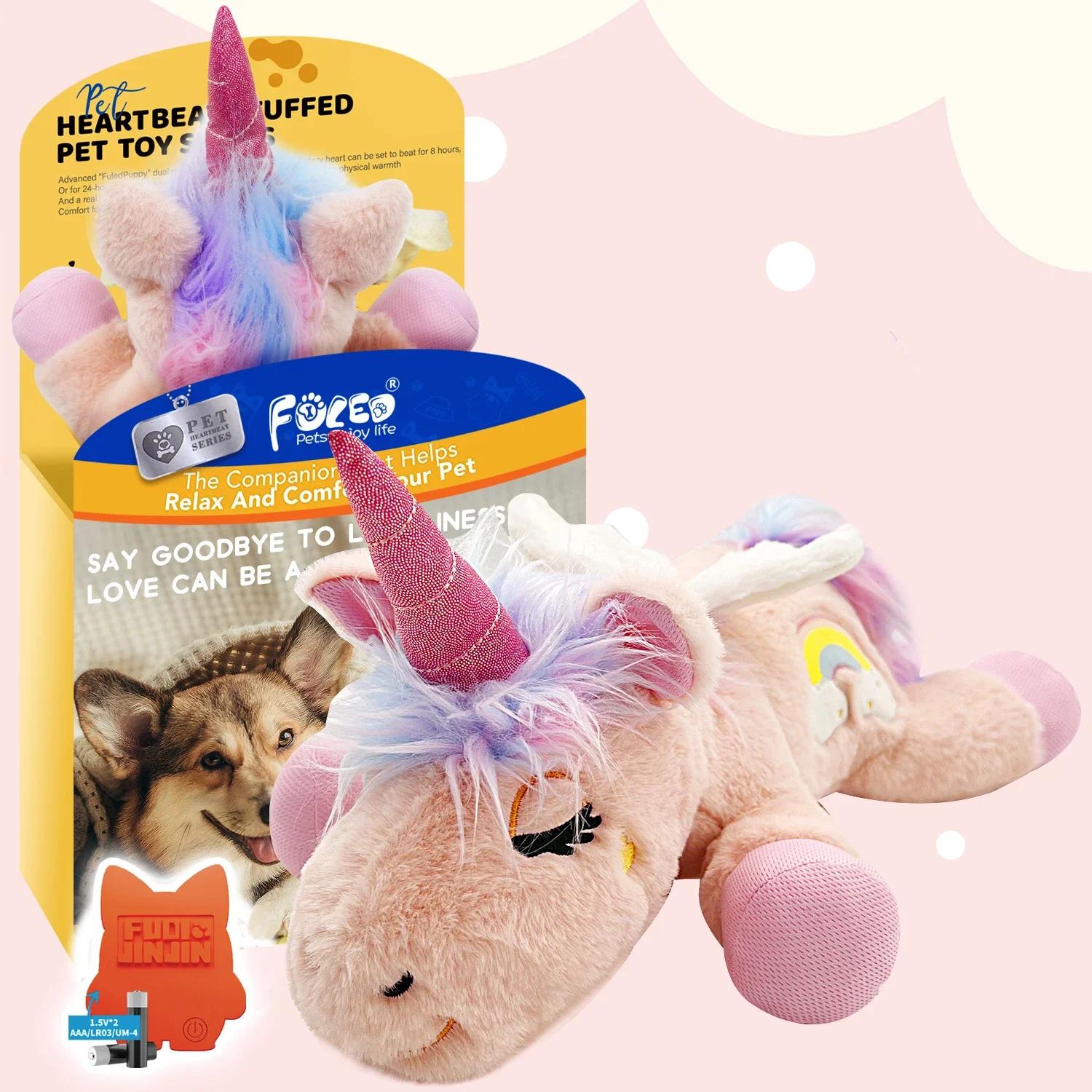 

Игрушка для собак в виде единорога с сердцебиением для собак, кошек, Рождество, Хэллоуин, Интерактивная игрушка с игрушкой для щенков с сердцебиением для сна