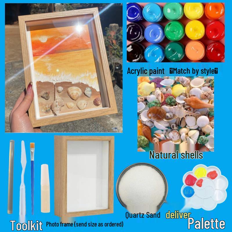 DIY Kindergarten Photo Frame Night Light - Handmade Texture Painting Gift
