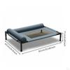 Elevated Pet Bed with Bolster Breathable Mesh Center Padded Ventilated
