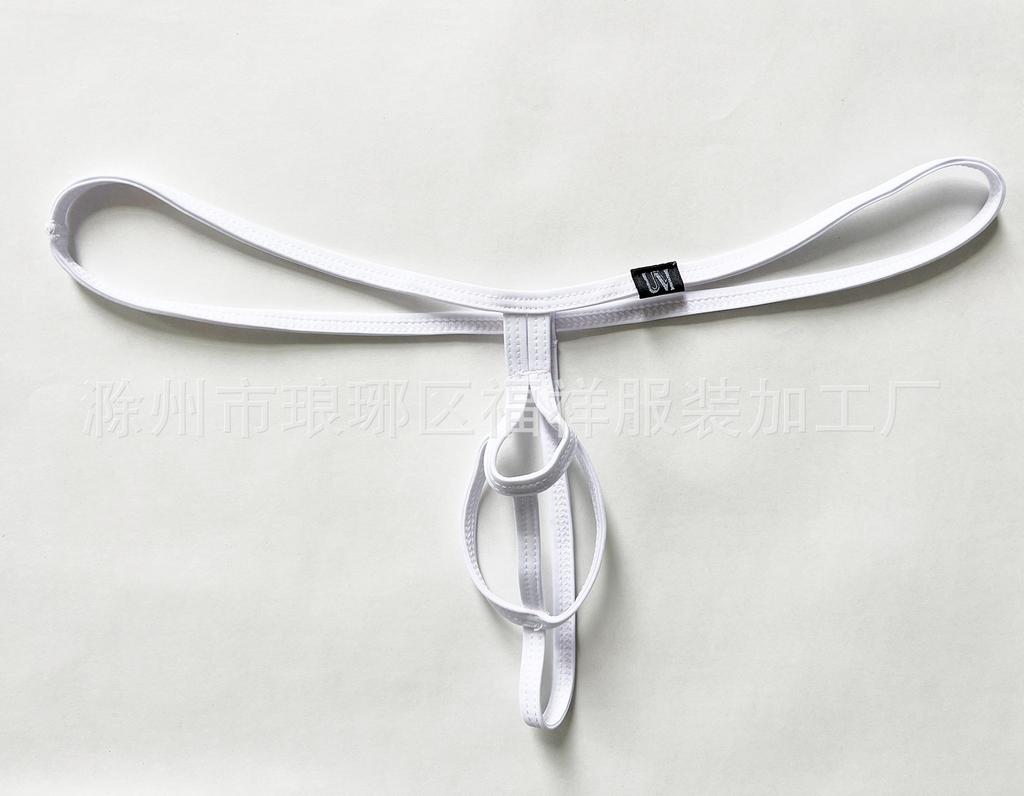Cock Ring Men'S Sex Thong Gun And Bullet Separation Underwear Man Hollow Out Strip G-Strings Open Penis Panties Erotic Lingerie