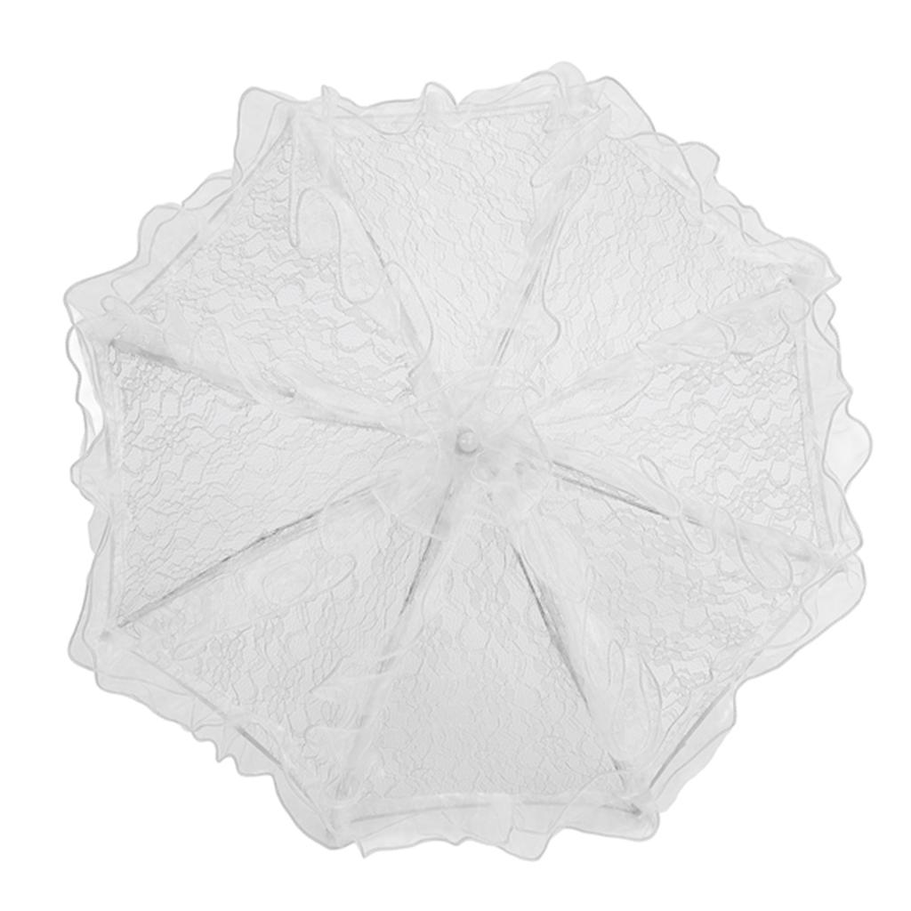 Lace Parasol Umbrella Hand Made Wedding Bridal Lace Umbrella Elegant Decorative Lace Umbrella Photography Prop for Party