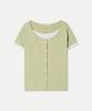 Mixxo Button-Style Layered Long Sleeve T-Shirt_Miwlwg401A Miwhwg57Qa