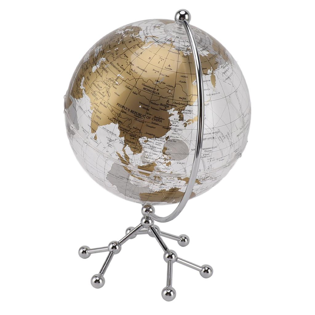 Opplyst jordklode roterende verdenskart med lyslenke for hjemmedekorasjon