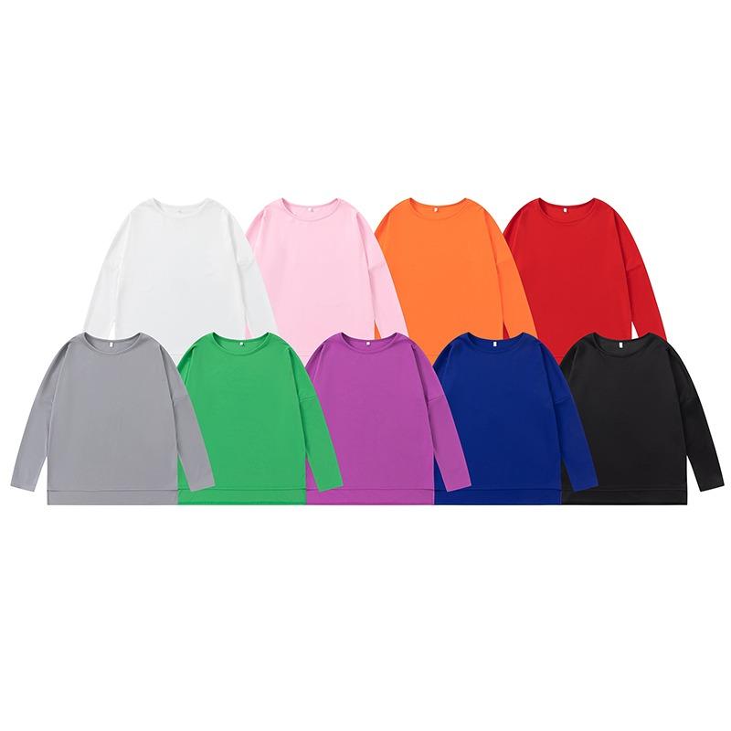 Modisches Rundhals-Langarm-Freizeithemd Zweiteiliges lockeres Hosenset Herbst Einfarbig Übergröße Hosen mit Taschen Hosenanzug Damenbekleidung 1846