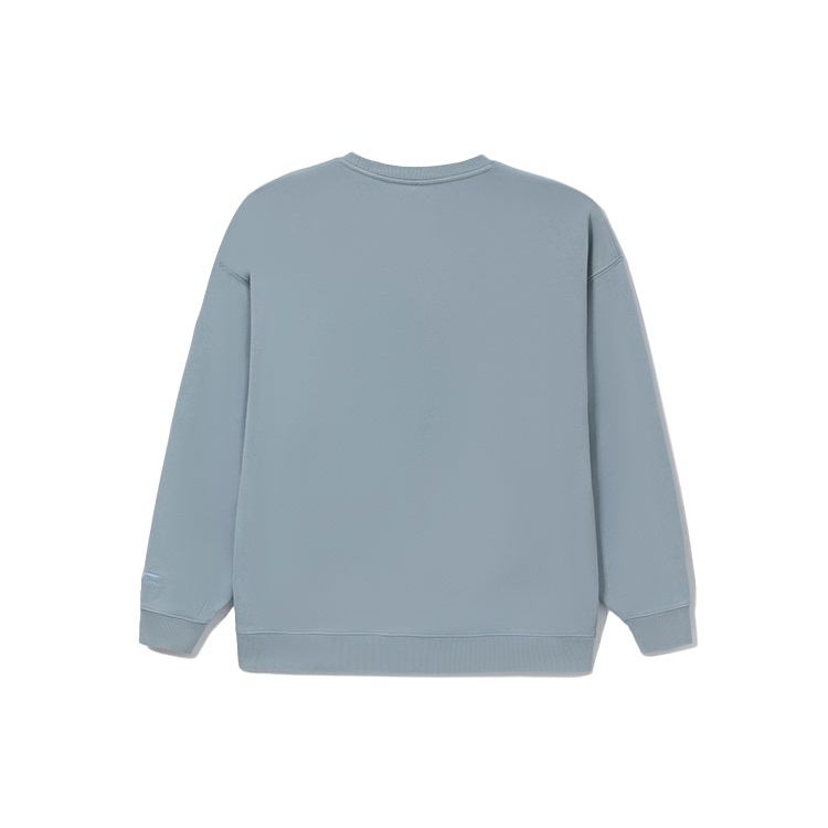 Li-Ning Solid Color Sports Pullover Long Sleeve Sweatshirt Unisex Sweatshirt Sky-Blue AWDS065-7