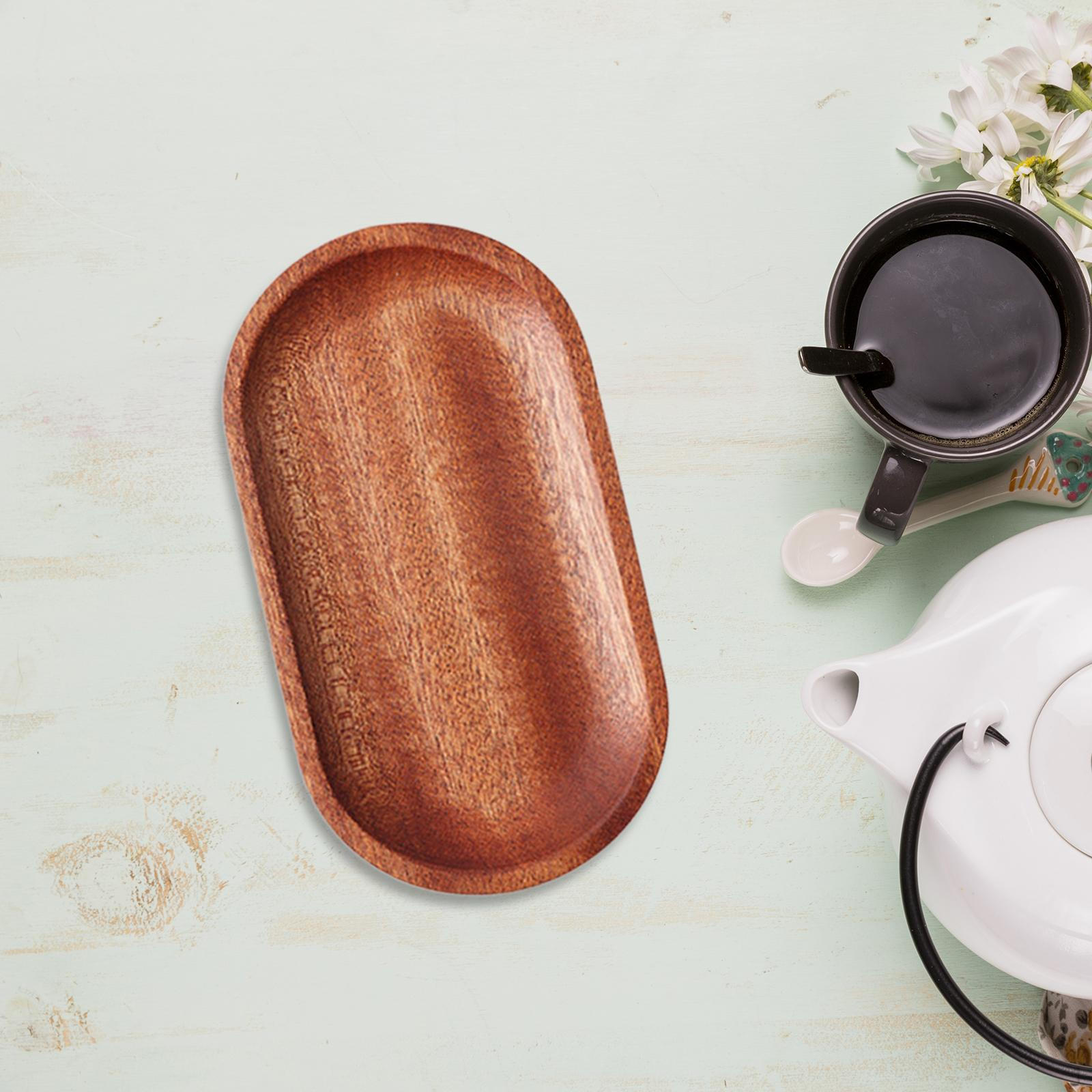 

Деревянный поднос для сервировки вечеринки, декоративный поднос, поднос для закусок, чай и кофе, настольный поднос, деревянный 10cmx18cmx1.5cm