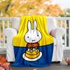1pc Miffy1 Theme Blanket - Digital Print, Polyester, Cozy for All Seasons, Perfect for Outdoor, Camping, and Travel