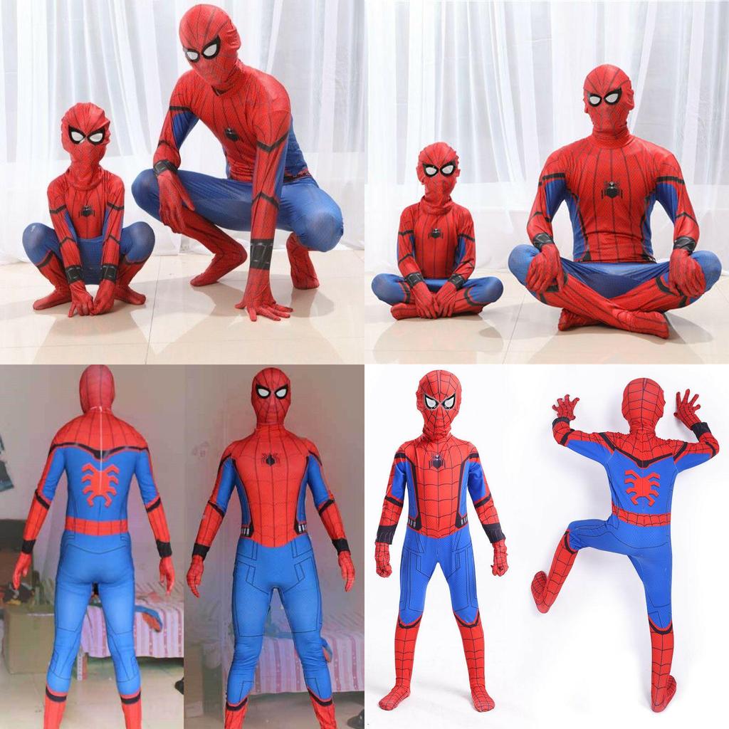 High Quality Durable Homecoming Spiderman Costume Tights Suit For Kids And Adults