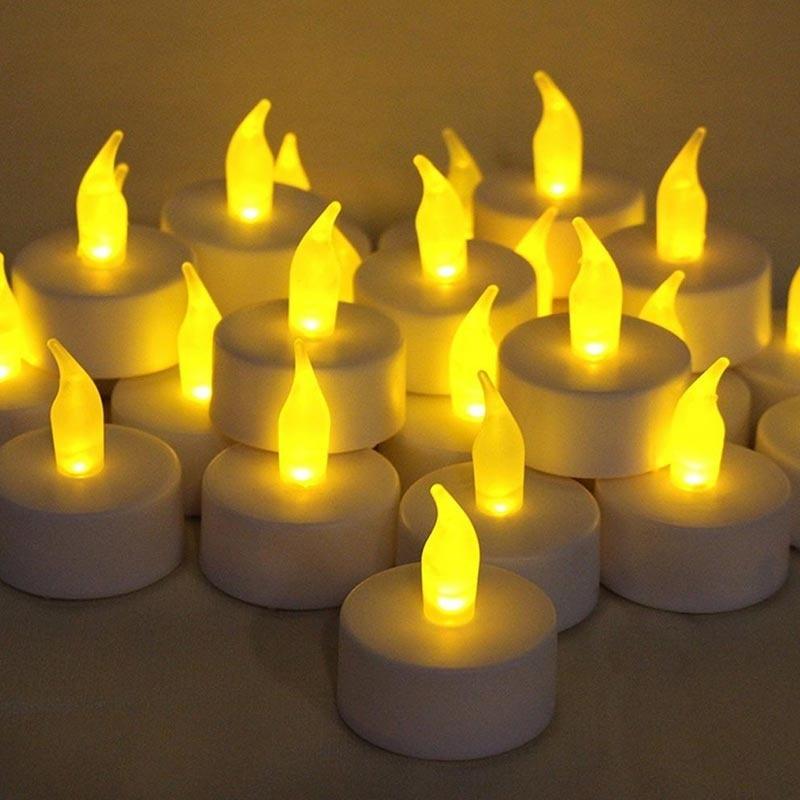 3 Pcs/set LED Flickering Tea Light Fun Party Wedding Long Lasting Candles Flameless Tea Light