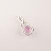 Morganite Gemstone 925 Sterling Silver Jewelry Zircon Wedding Pendant 1.22" Gift CZP-13-11