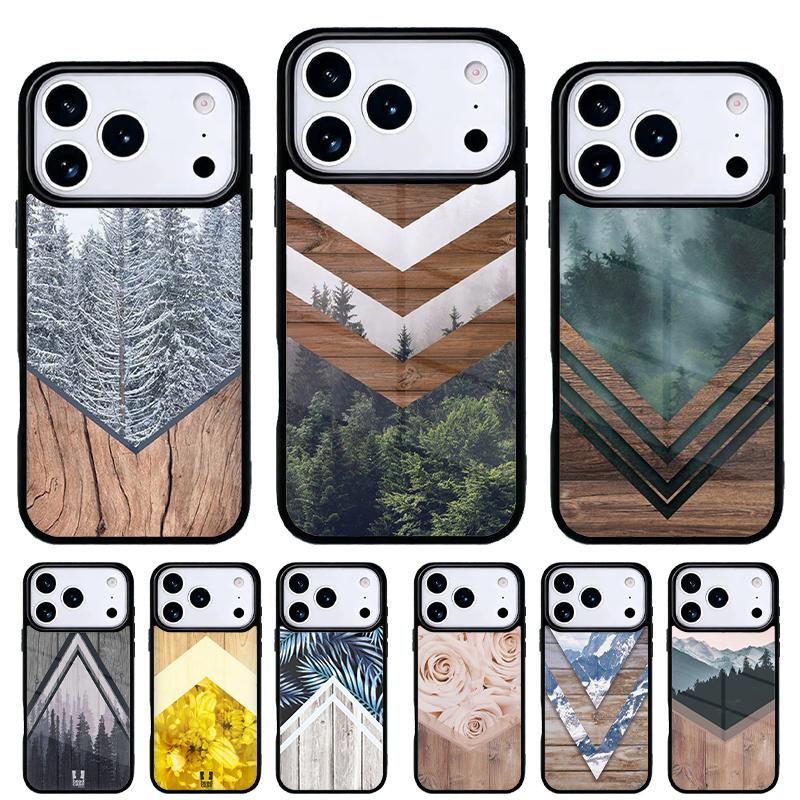 NATURE WOOD PRINTS Phone Case for iPhone 17 Air 16e 15 14 13 Pro Max Back Cover for 12 11 Pro Coque