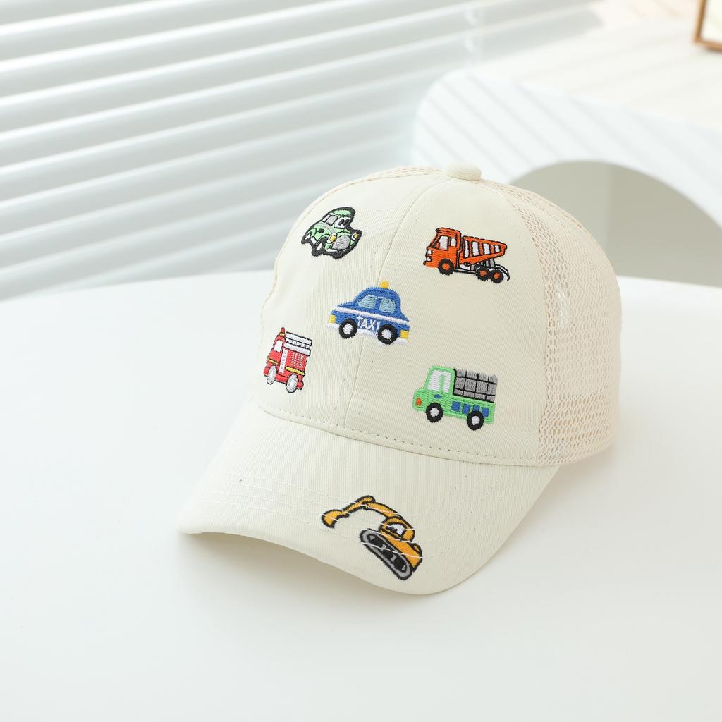 Children 's Sports Hats School Baby Boys Baseball 2026 Summer Embroidered Vehicles Outdoor Kids Caps for 2-8Years Adjustable