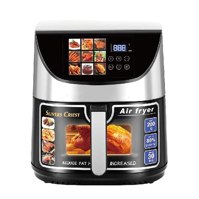 European Multifunctional Smart Electric Fryer, Stainless Steel Air Fryer with Large Capacity, Household Model