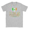 Dublin Ireland with Tricolour Love Heart T Shirt Summer Leisure T Shirts Unisexs Cotton O Neck Plus Size 5XL Tees Short Sleeve Tops
