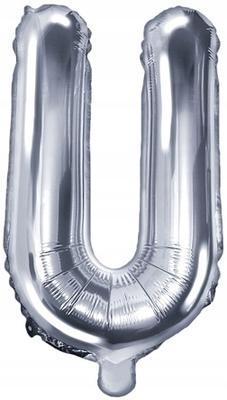 Foil Balloon Letter "U", 35Cm, Silver, 1 Pc.
