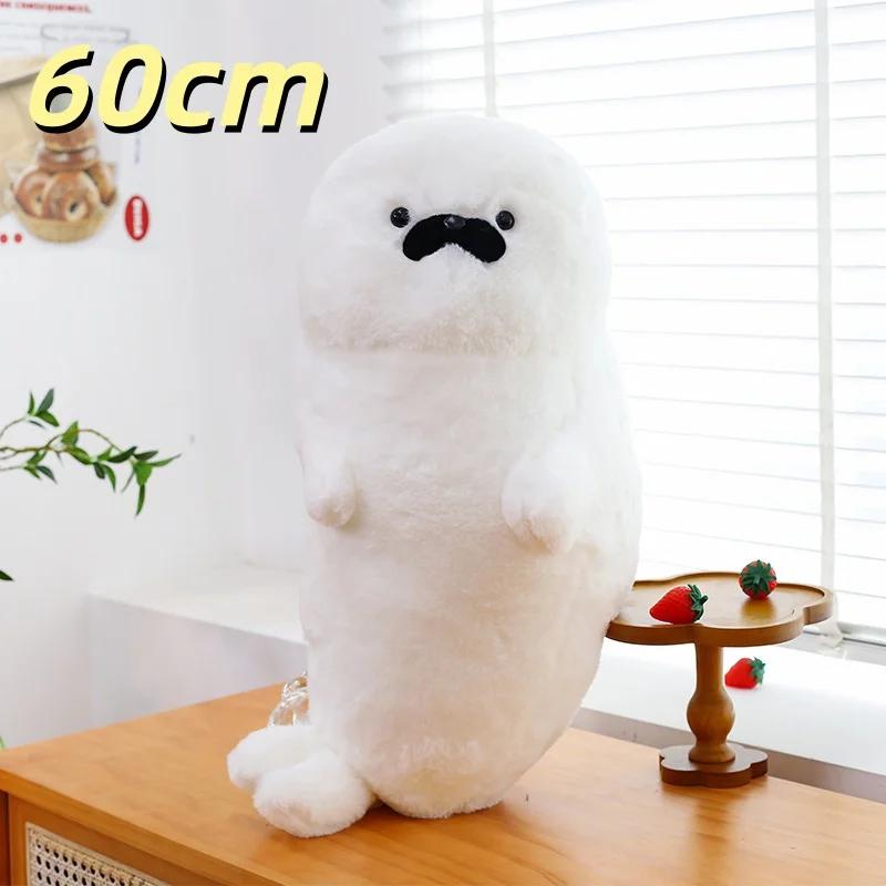 Kawaii Lange Zeeotter Zeehond Pluche Knuffelkussen Zacht Pluizig Gevuld Oceaan Dier Schattige Pluche voor Slaapmaatje Cadeau As Picture