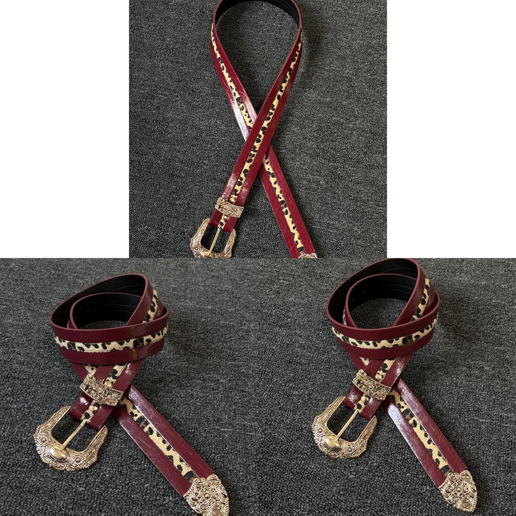 Brand Womens Pu Leather Belt With Gold Buckle For Casual Fashion And Retro Style