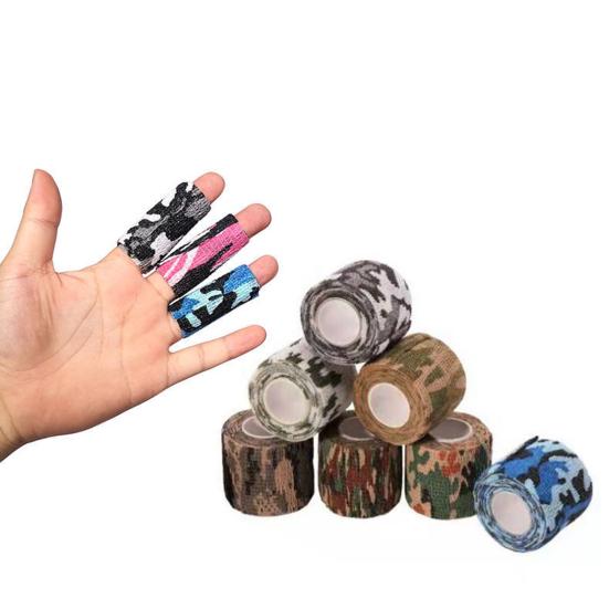 5 stk Kamuflasjebånd Vannbestandig Kompakt størrelse Bærbar Mye brukt Sterke selvklebende bånd Jakt campingutstyr