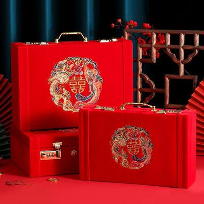 High-End Betrothal Dowry Gift Box with Envelope for Marriage Proposal