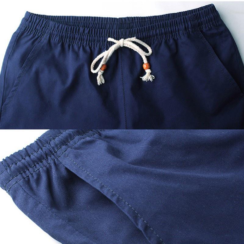 Men's Summer Mid-rise Straight Large Plus Size Casual Wild Five-point Pants