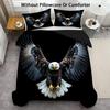 Bald Eagle Pattern 3D Printed Duvet Cover Set Soft Comfortable Luxury Bedding Set Wildlife Style Quilt Cover Set Pillowcases